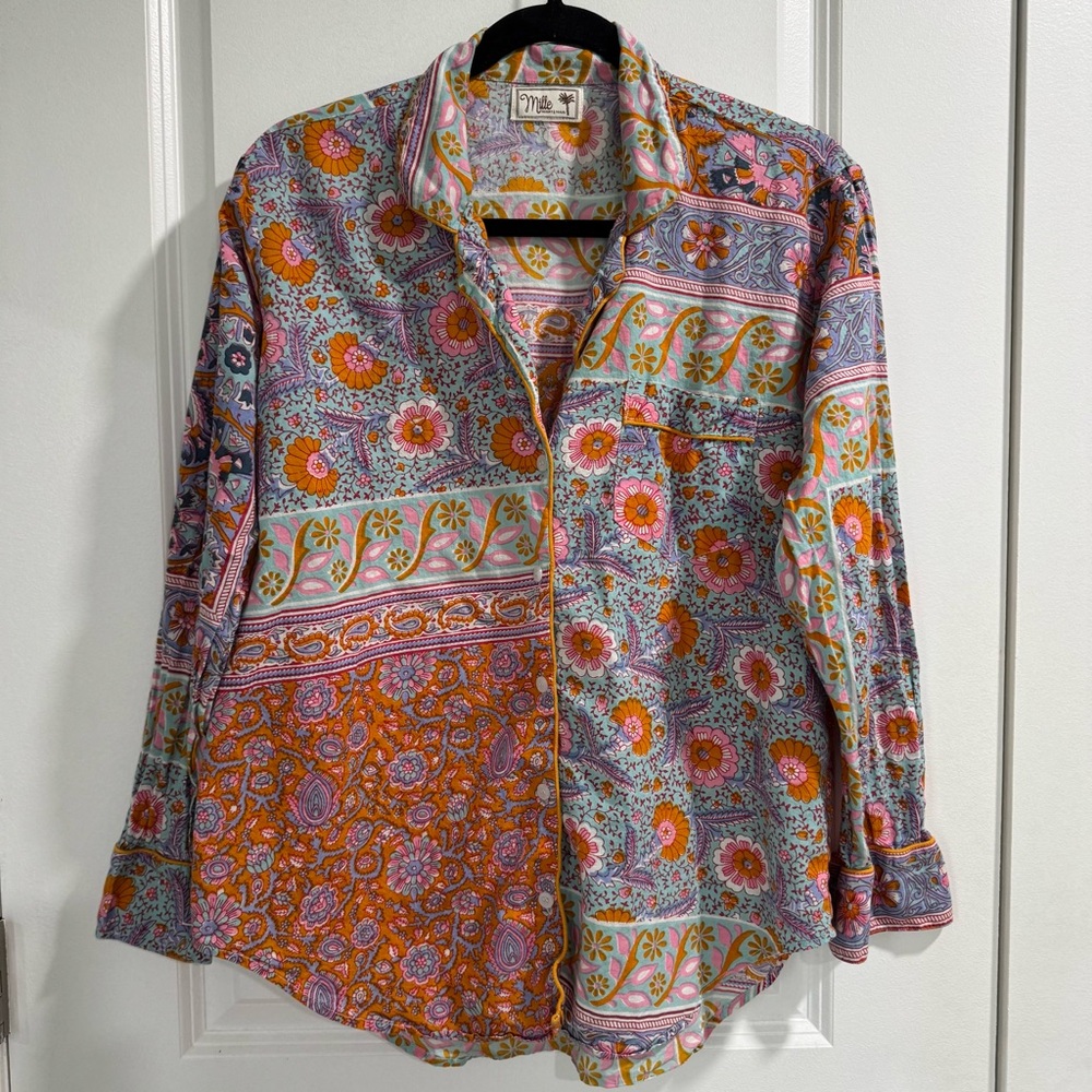 Mille Resort Iris Top in Palace Print S